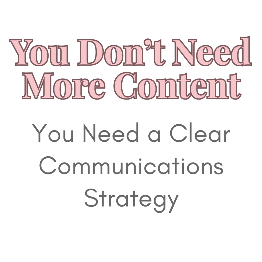 communications strategy insights article about why content alone is not enough for brand growth